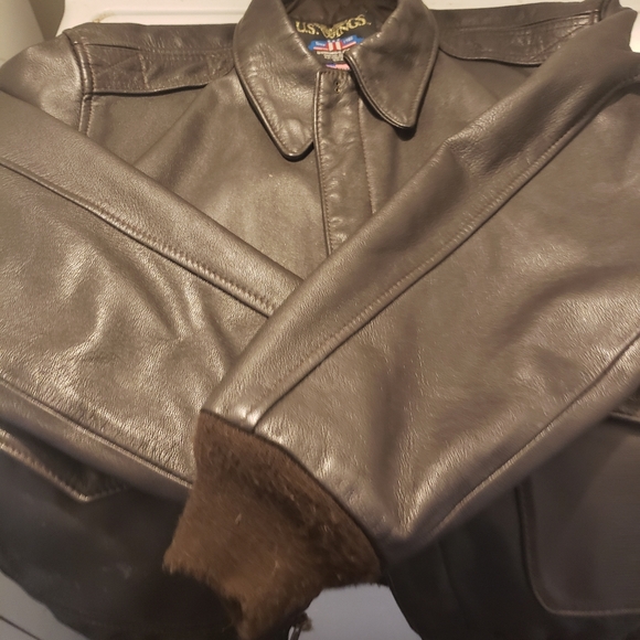 US Wings Other - Brown leather bomber jacket